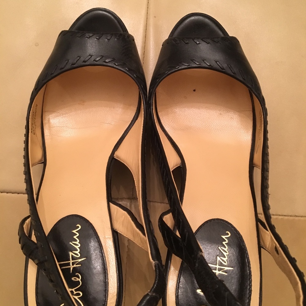 Cole Haan wedge peep toe slide - Picture 1 of 5
